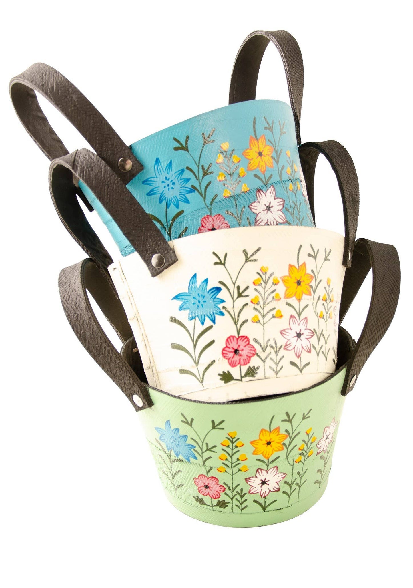 Floral Recycled Tyre Planters